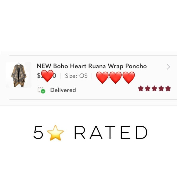 NEW Boho Heart Ruana Wrap Poncho - Picture 2 of 9